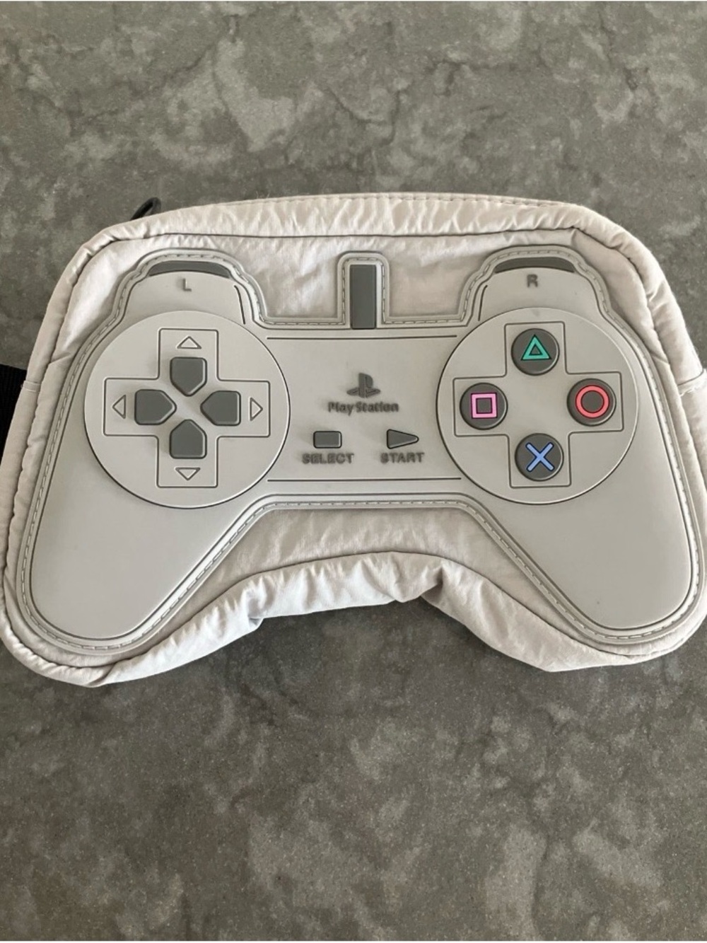 Zara White Gamer Controller-Shaped Accessory Pouch